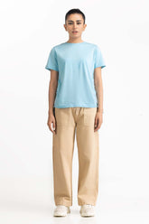 Sky Blue Knit T-Shirt 231-213-004 B